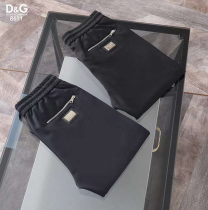 DOLCE & GABBANA || Black/Grey DG Essential Pants - FASHION MYST 