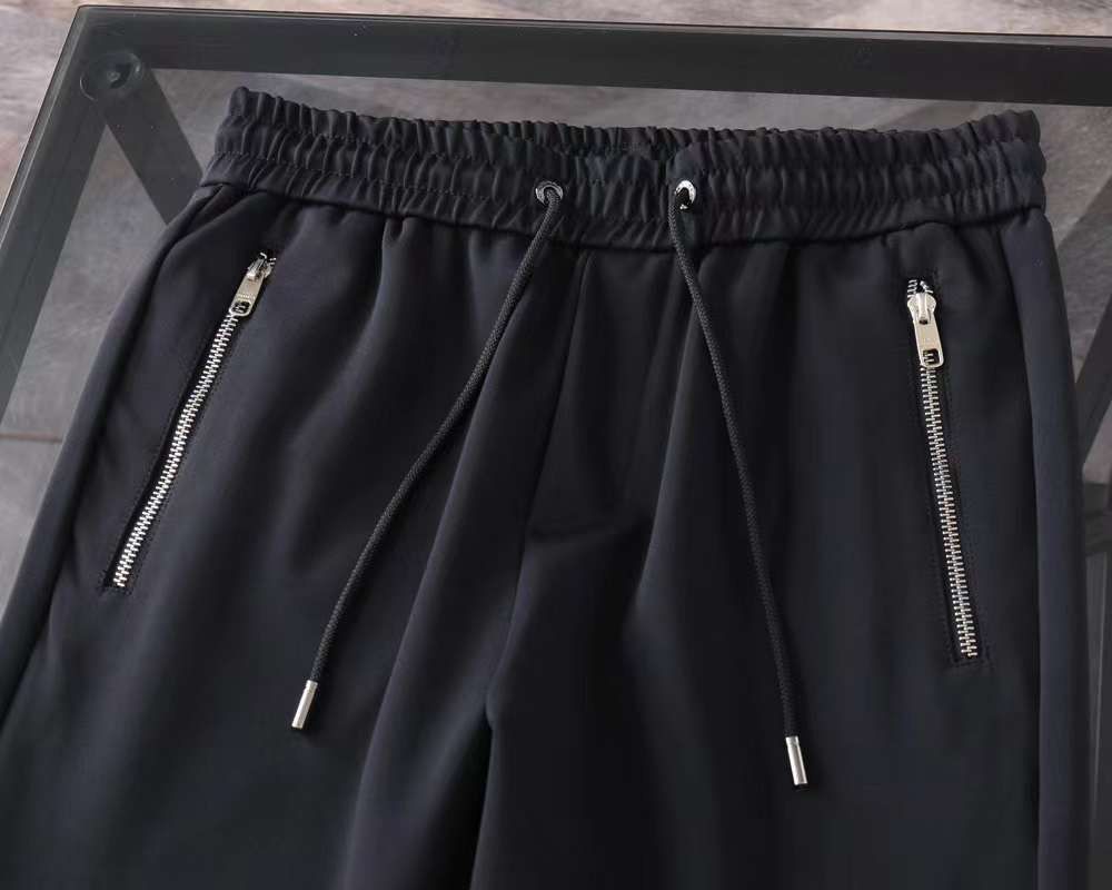 DOLCE & GABBANA || Black/Grey DG Essential Pants - FASHION MYST 