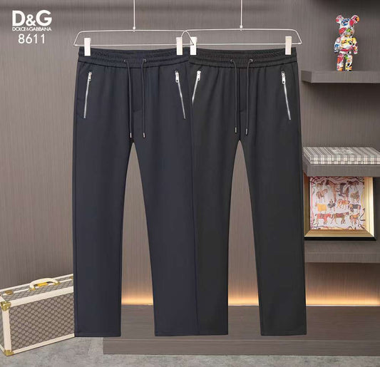 DOLCE & GABBANA || Black/Grey DG Essential Pants - FASHION MYST 