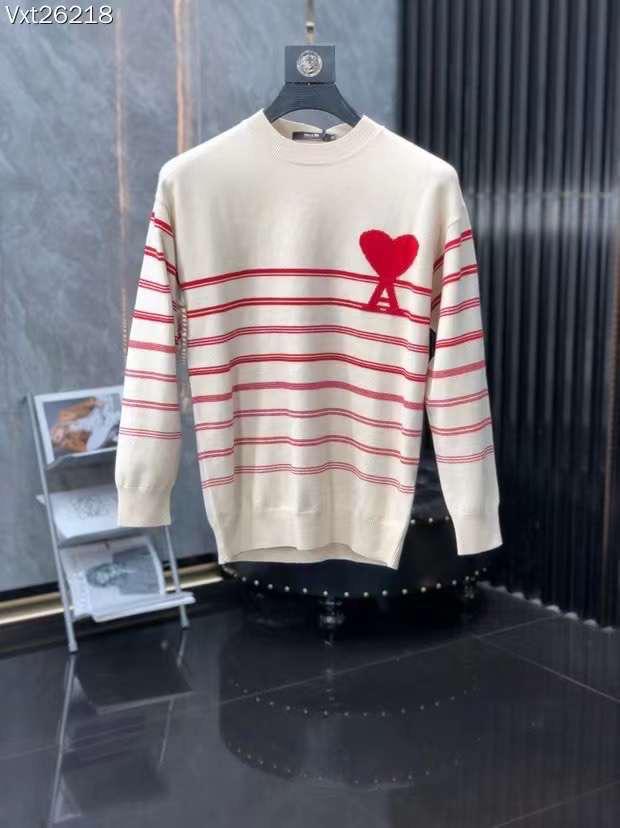 AMI || Ami De Coeur Striped Sweater - FASHION MYST 