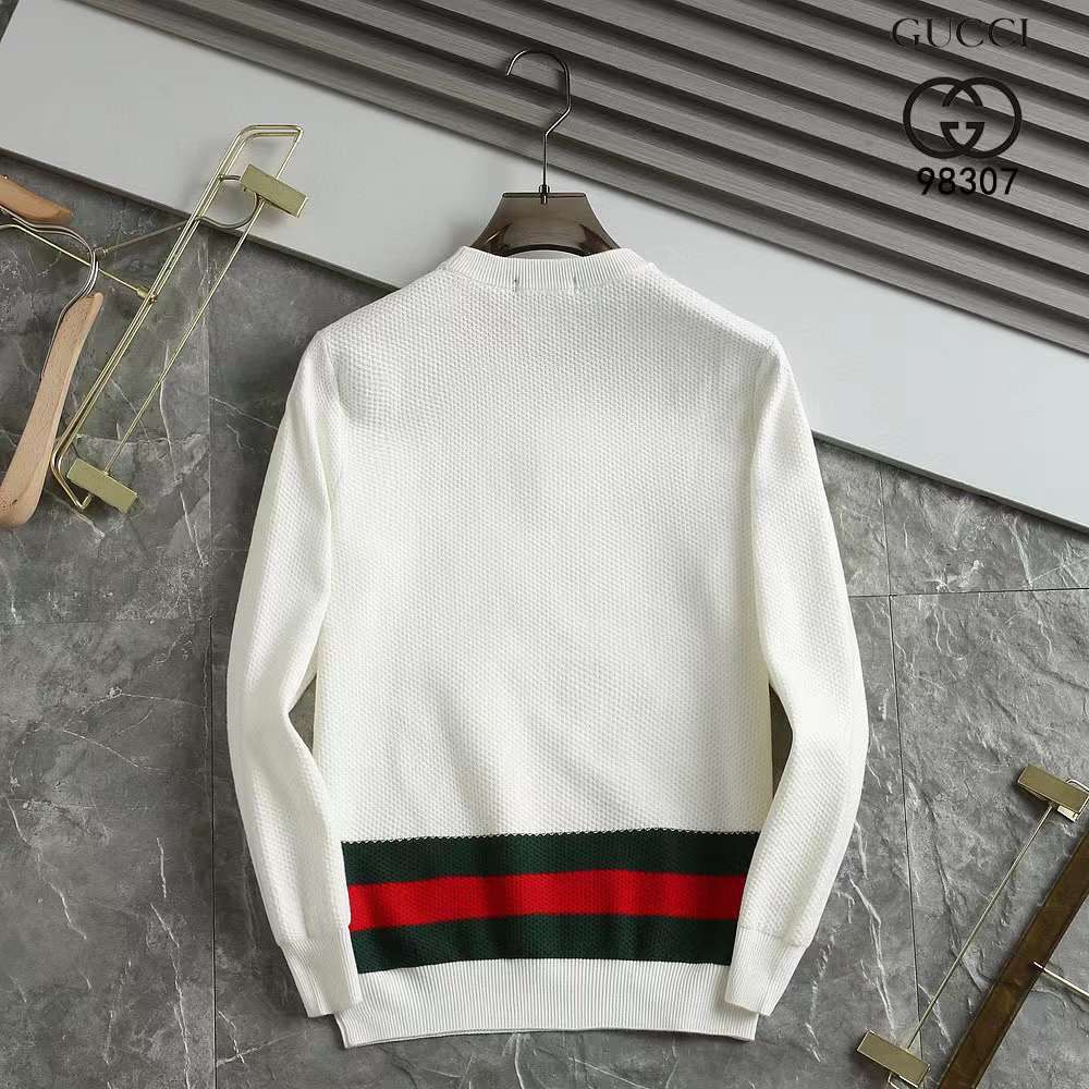 GUCCI Branded Logo Embroidery Web Strap Pullover FASHION MYST