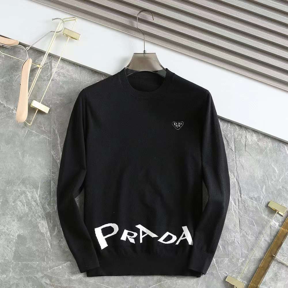 PRADA || Branded Letter-Printed Crew Neck Pullover - FASHION MYST 