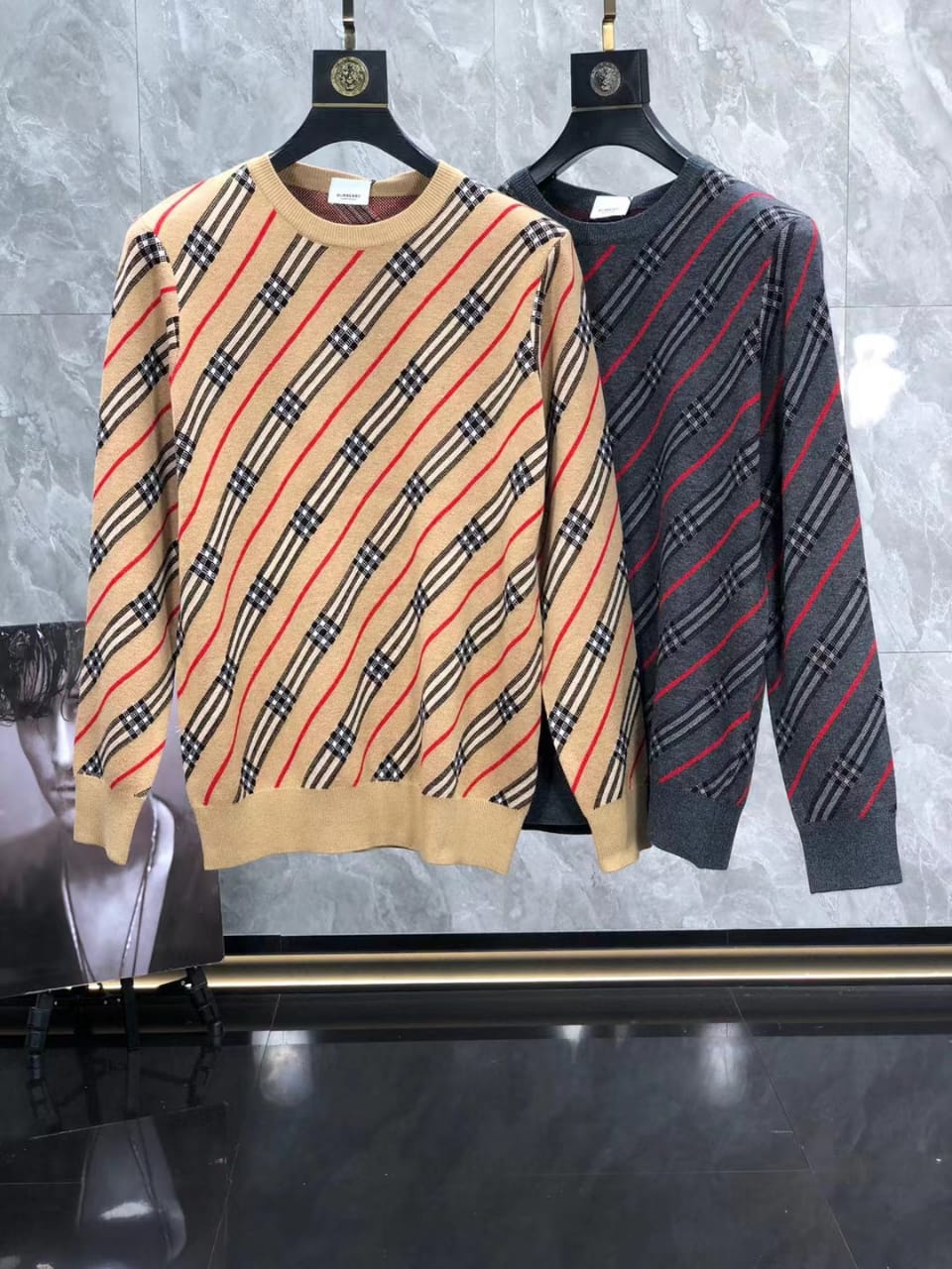 BURBERRY || Check Wool Blend Sweater - FASHION MYST 