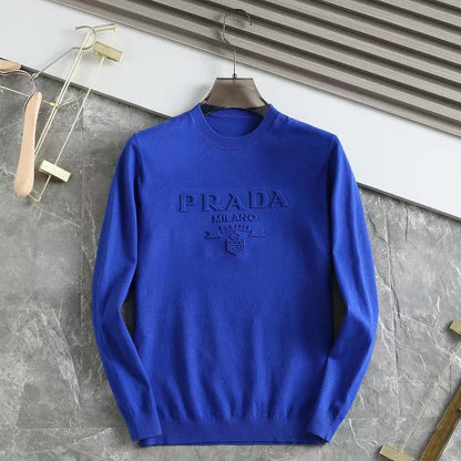 PRADA || Milano Silicone Logo Crew Neck Pullover - FASHION MYST 