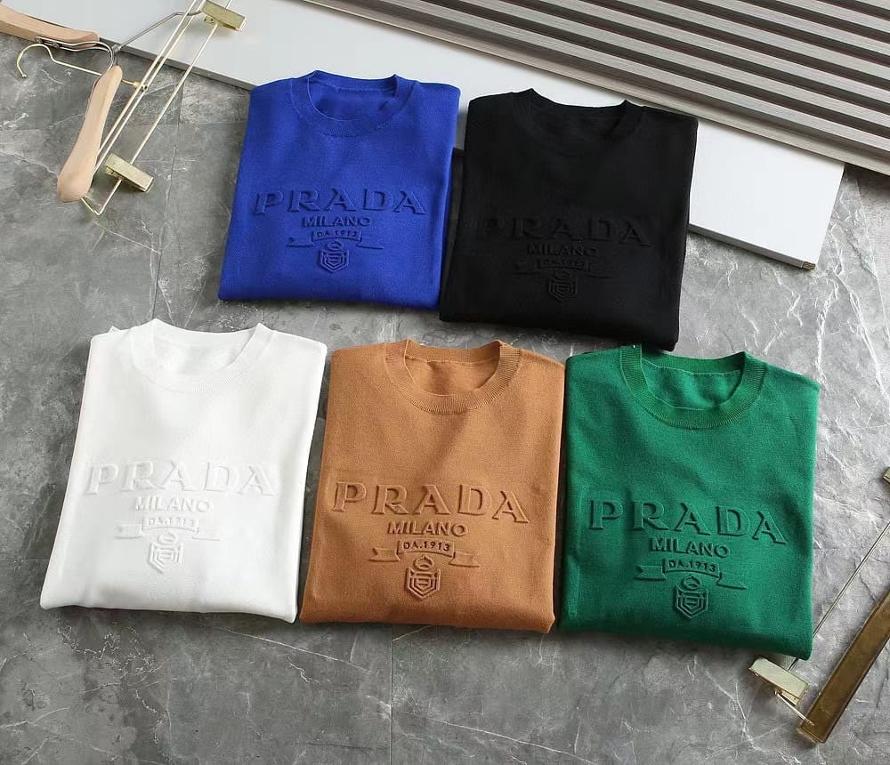 PRADA || Milano Silicone Logo Crew Neck Pullover - FASHION MYST 