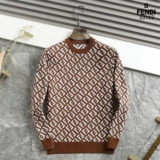 FENDI || All Over FF Logo Crew-Neck Sweater - FASHION MYST 