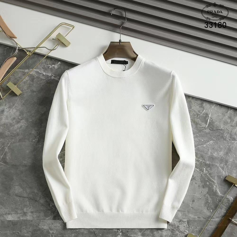 PRADA || Triangle-Logo Crew Neck Pullover – FASHION MYST