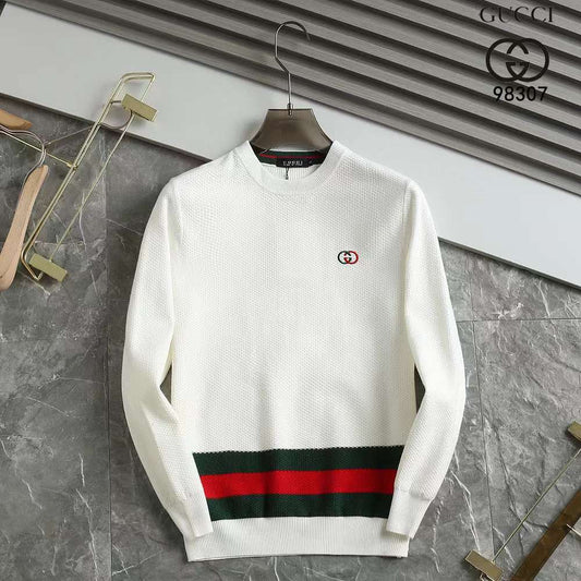 GUCCI || Branded Logo Embroidery Web Strap Pullover - FASHION MYST 