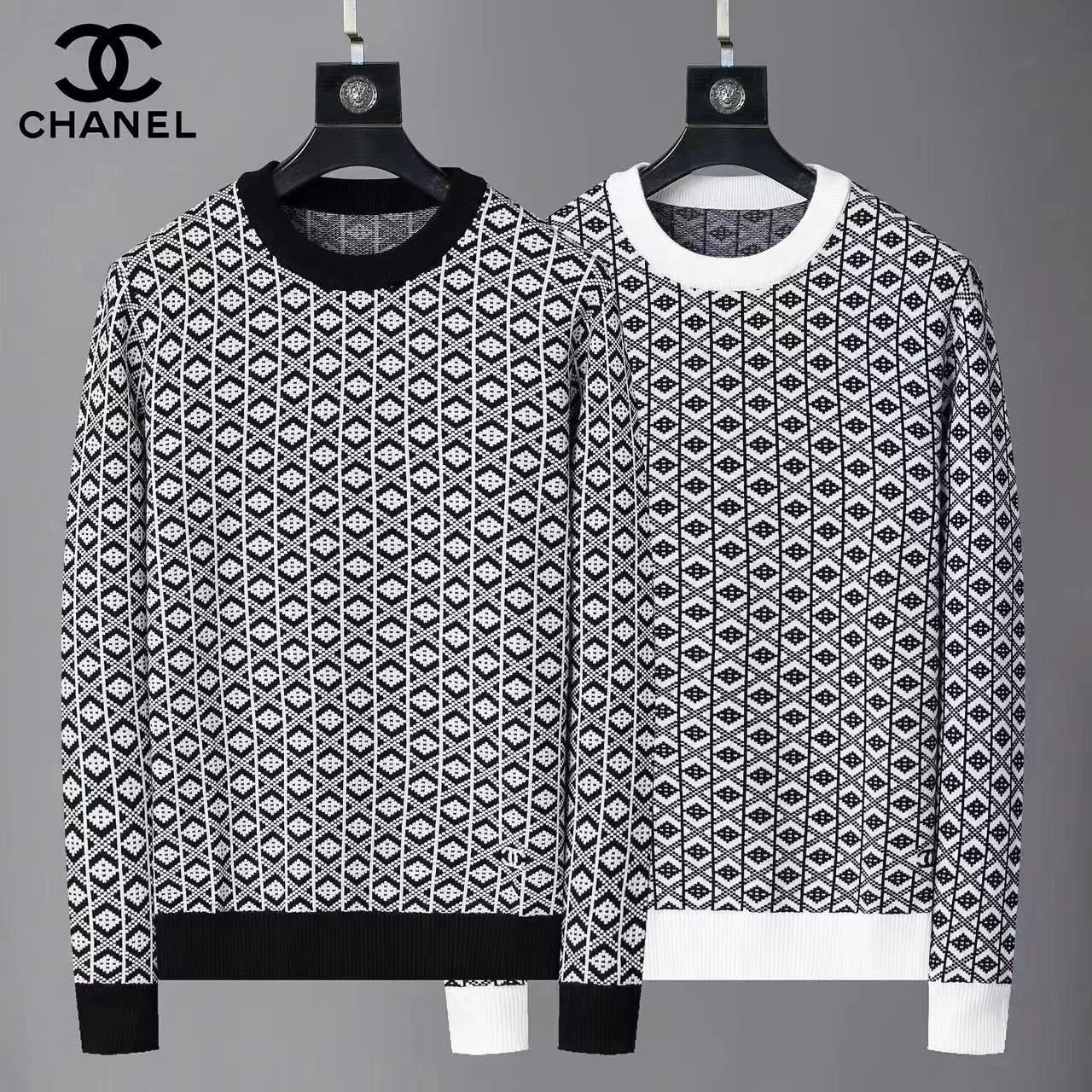 CHANEL || Brand Logo-Knit Round-Neck Pullover - FASHION MYST 