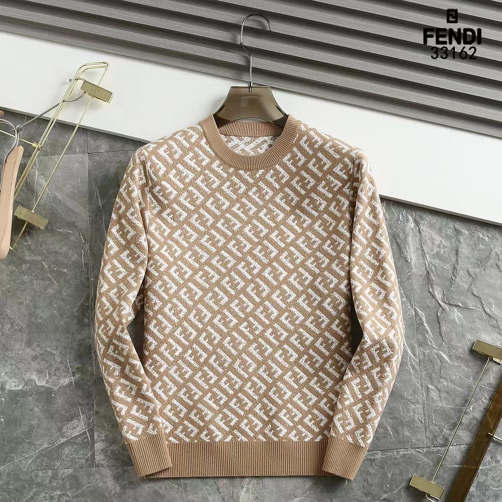 FENDI || All Over FF Logo Crew-Neck Sweater - FASHION MYST 