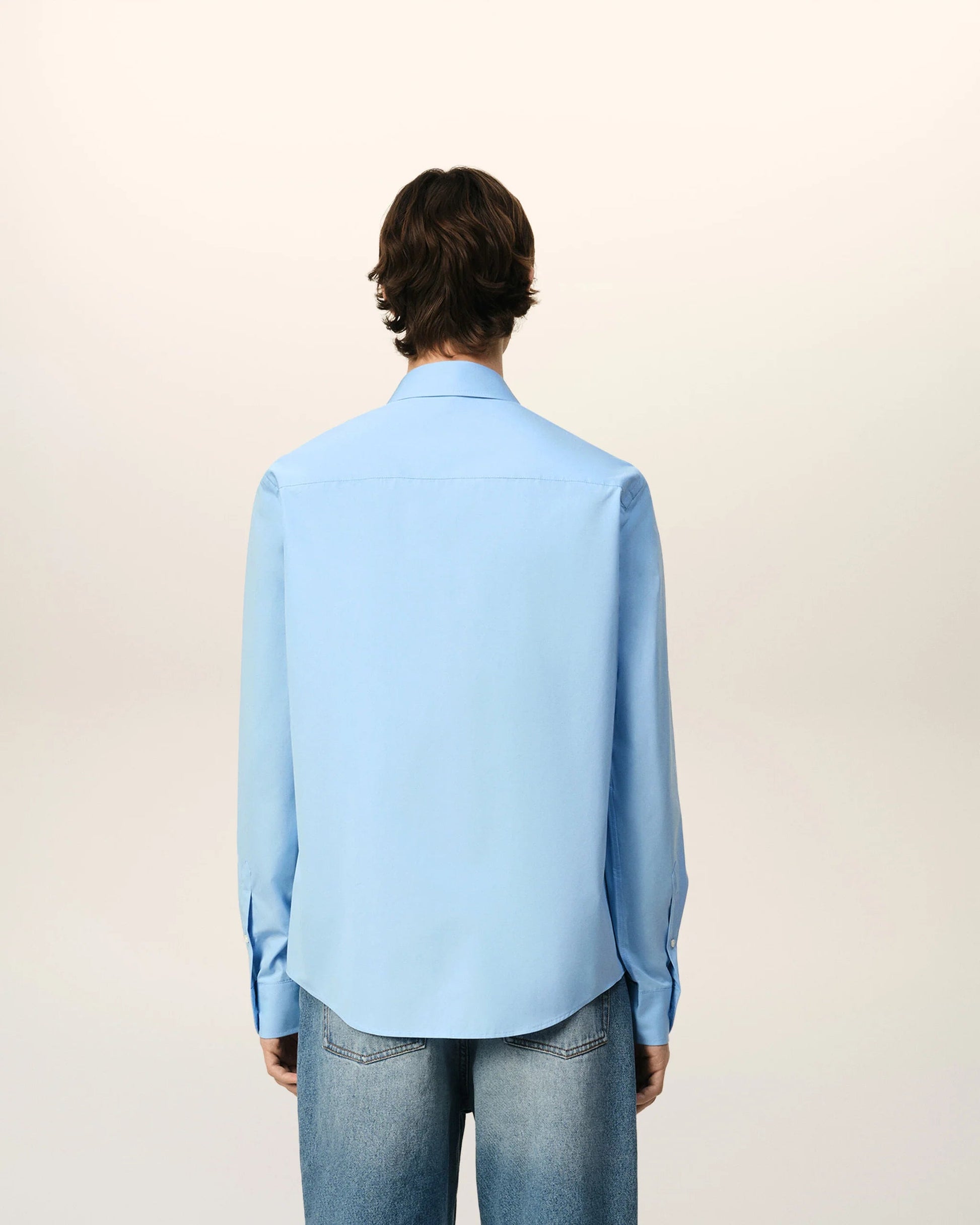 Burberry Men's Formal Cotton Shirt | Beige & Sky Blue | Fashion Myst FASHION MYST
