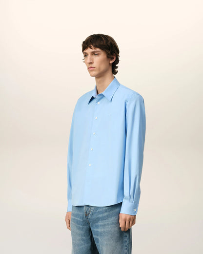 Burberry Men's Formal Cotton Shirt | Beige & Sky Blue | Fashion Myst FASHION MYST