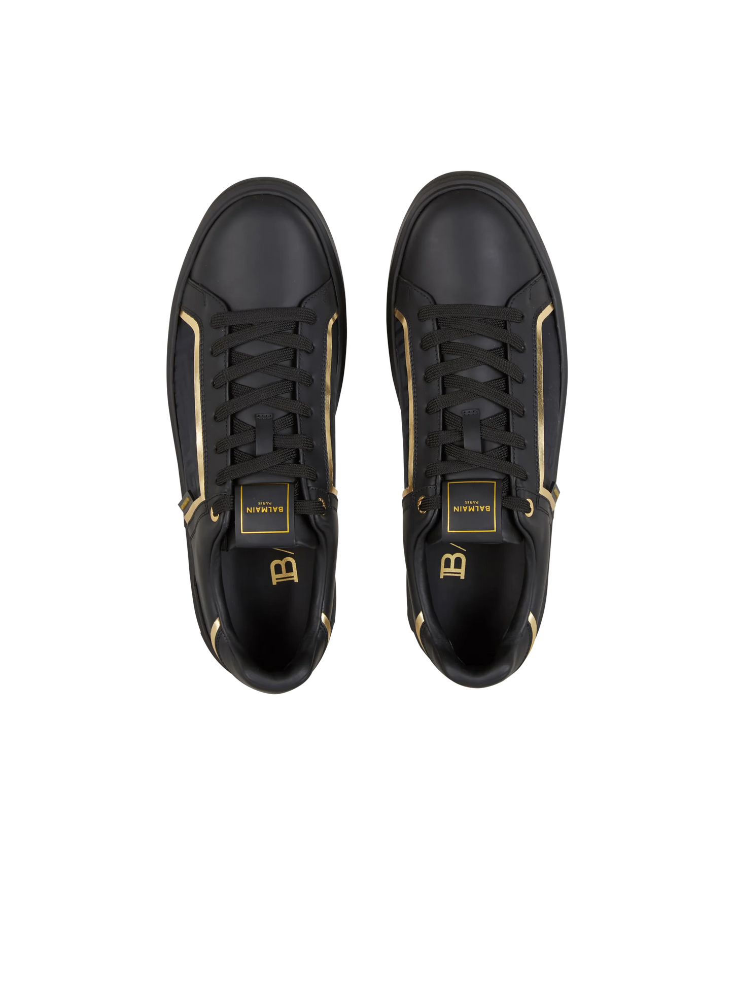 BALMAIN || B-Court Monogrammed Nylon And Leather Sneakers - FASHION MYST 