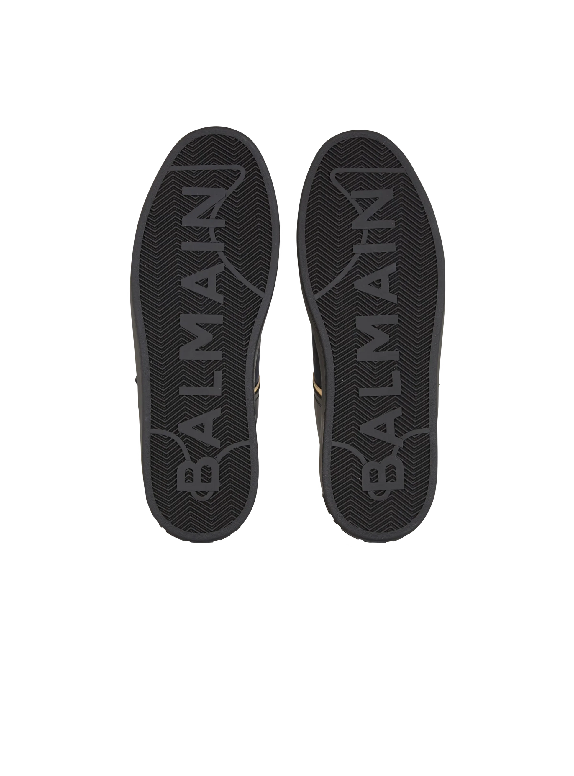 BALMAIN || B-Court Monogrammed Nylon And Leather Sneakers - FASHION MYST 