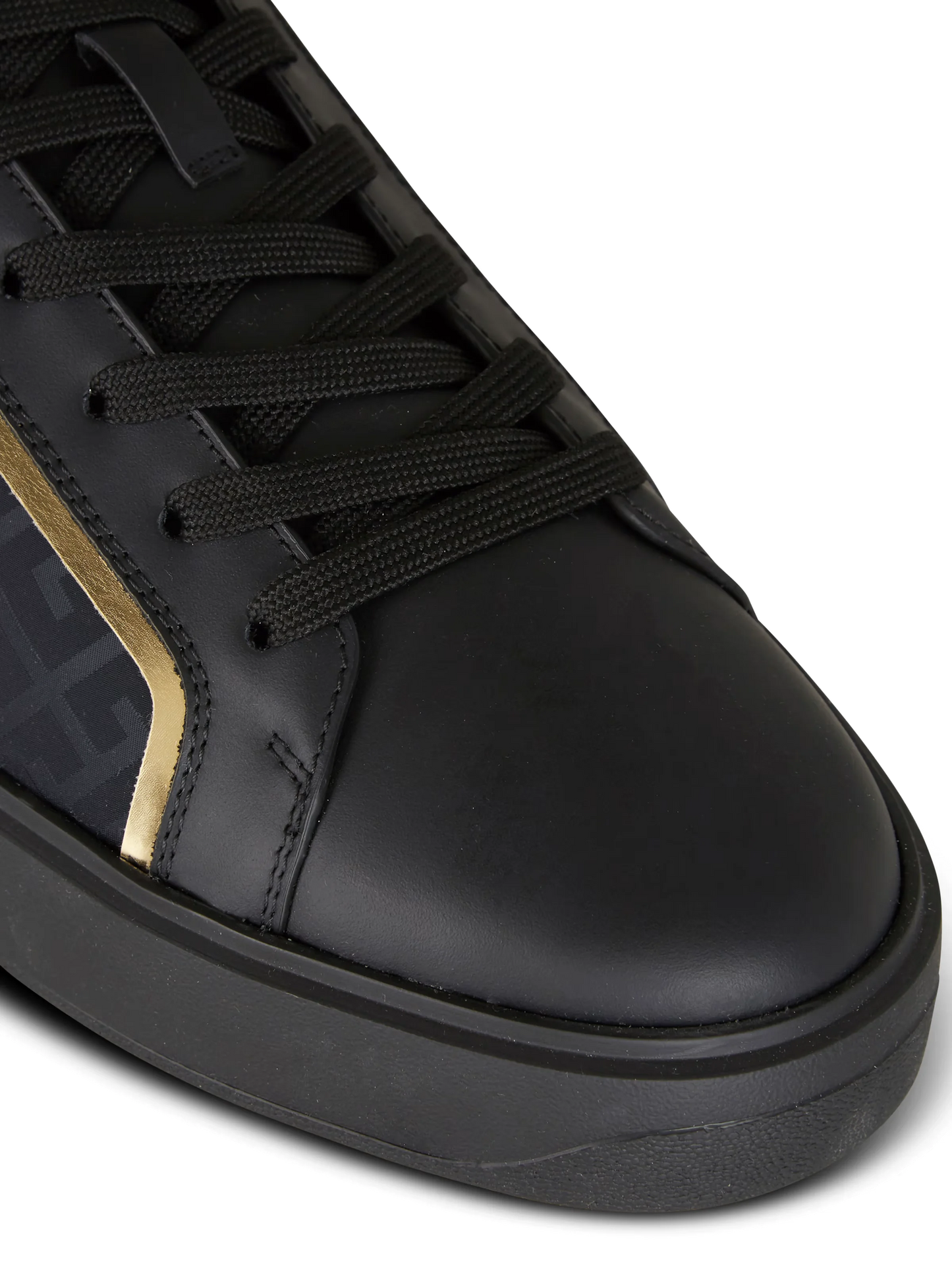 BALMAIN || B-Court Monogrammed Nylon And Leather Sneakers - FASHION MYST 