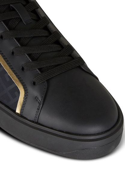 BALMAIN || B-Court Monogrammed Nylon And Leather Sneakers - FASHION MYST 