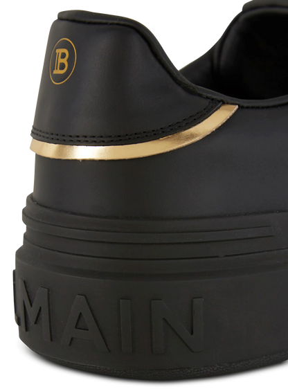 BALMAIN || B-Court Monogrammed Nylon And Leather Sneakers - FASHION MYST 