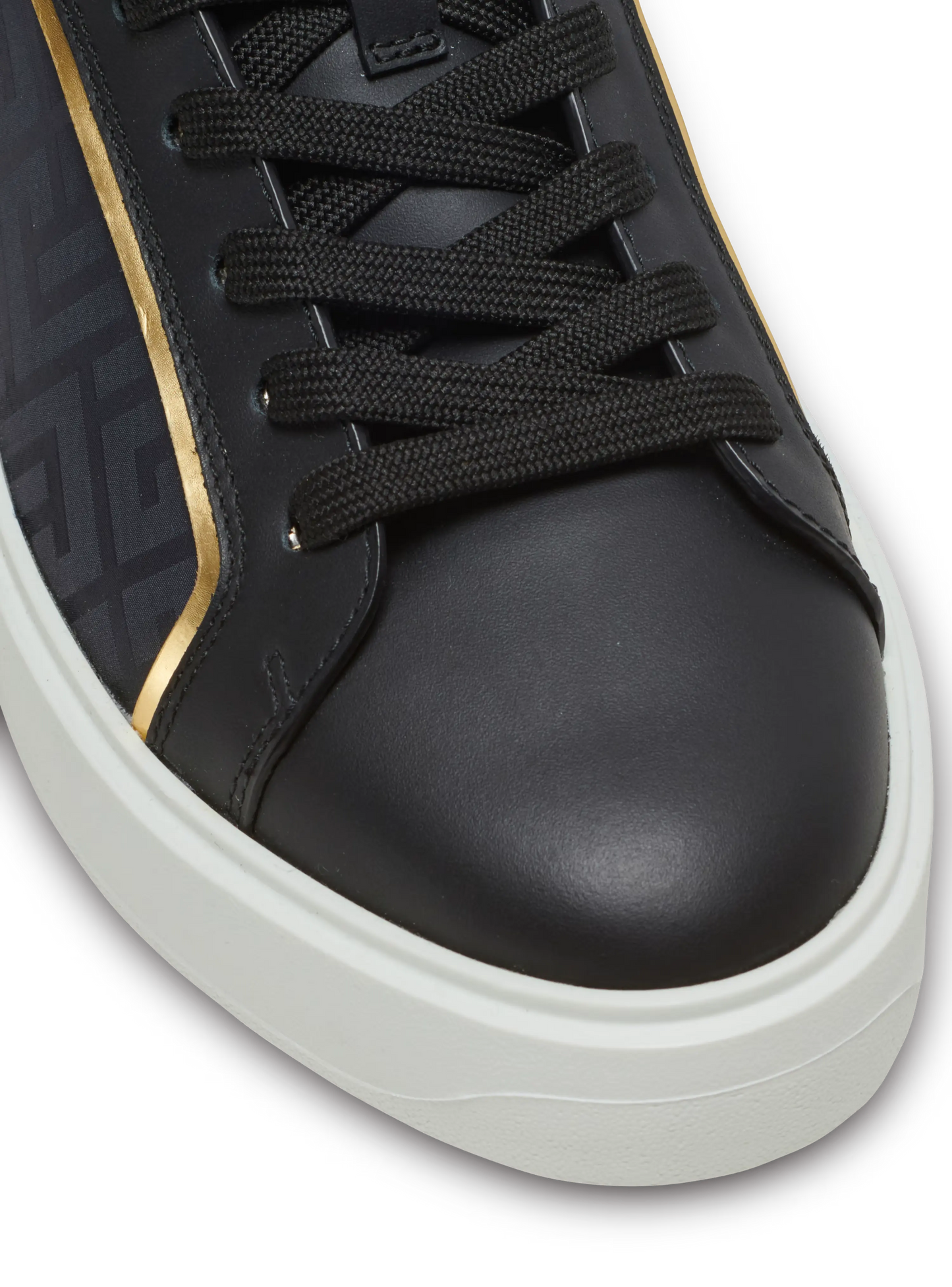 BALMAIN || B-Court Monogrammed Nylon And Leather Sneakers - FASHION MYST 