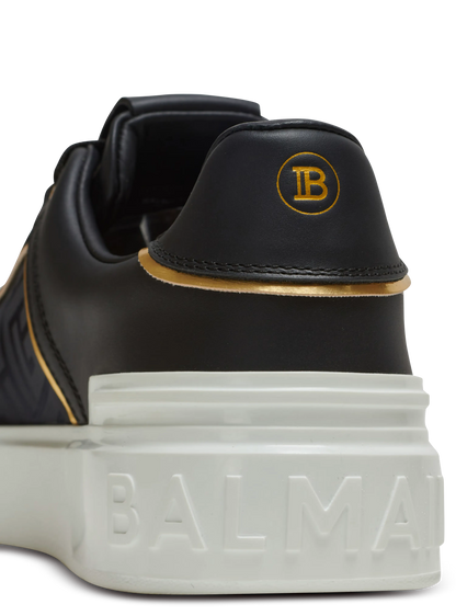 BALMAIN || B-Court Monogrammed Nylon And Leather Sneakers - FASHION MYST 