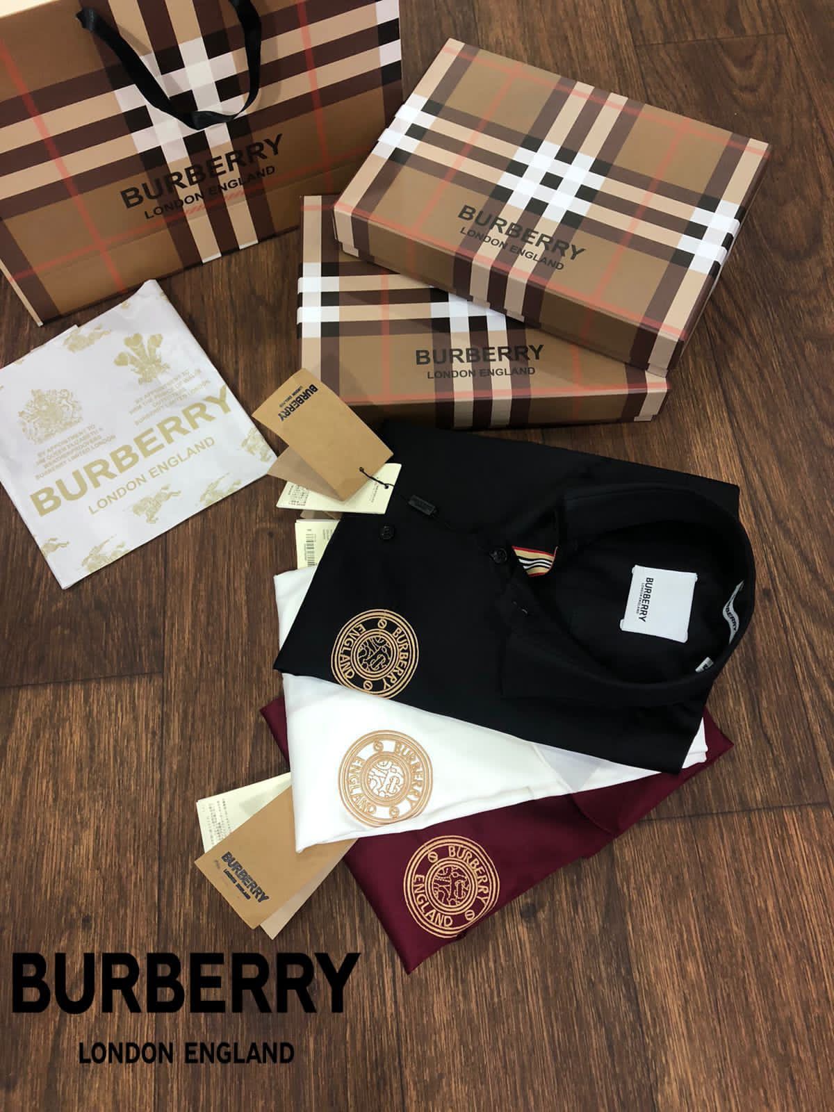 BURBERRY || 2023 ONGOING STORE ARTICLE VD EMBROIDERY LOGO SHIRT - FASHION MYST 