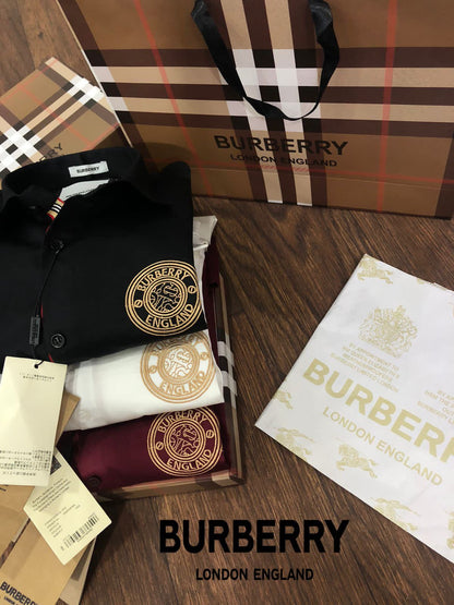 BURBERRY || 2023 ONGOING STORE ARTICLE VD EMBROIDERY LOGO SHIRT - FASHION MYST 