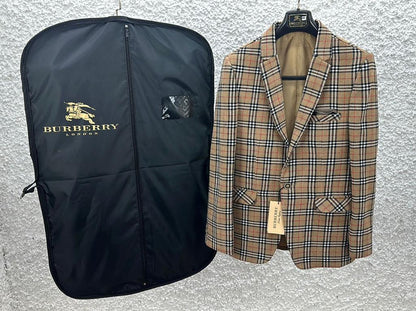 BURBERRY CHECK DESIGN HIGH END QUALITY BLAZER FOR MEN - FASHION MYST 