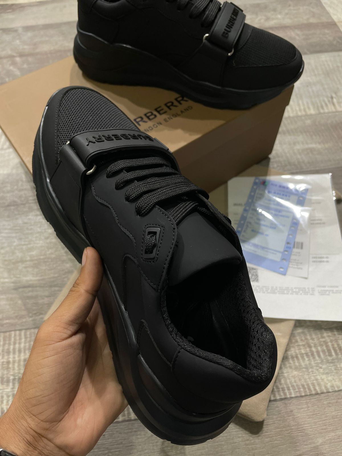 BURBERRY || Black Ramsey Sneakers - FASHION MYST 