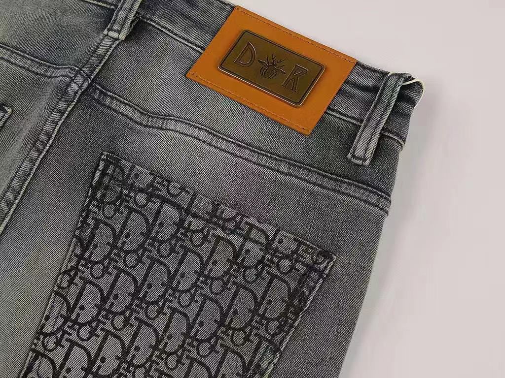 CHRISTIAN DIOR || Trendy Super Comfortable Grey Jean For Men