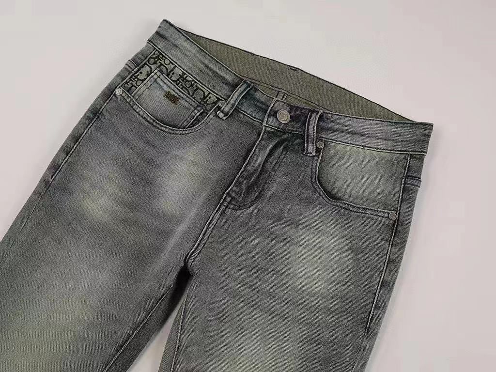 CHRISTIAN DIOR || Trendy Super Comfortable Grey Jean For Men
