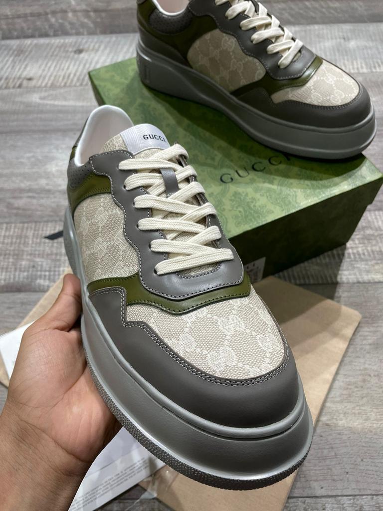 GUCCI || CHUNKY B GG SNEAKER-GREY - FASHION MYST 