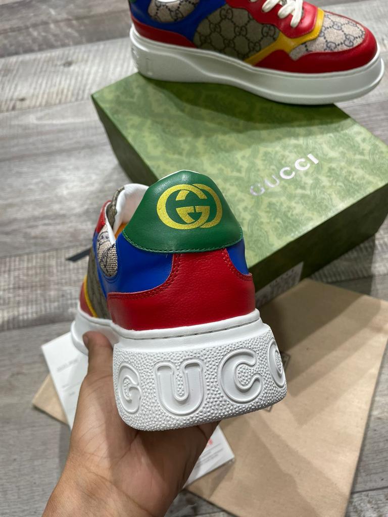 GUCCI || CHUNKY B GG SNEAKER-RED - FASHION MYST 