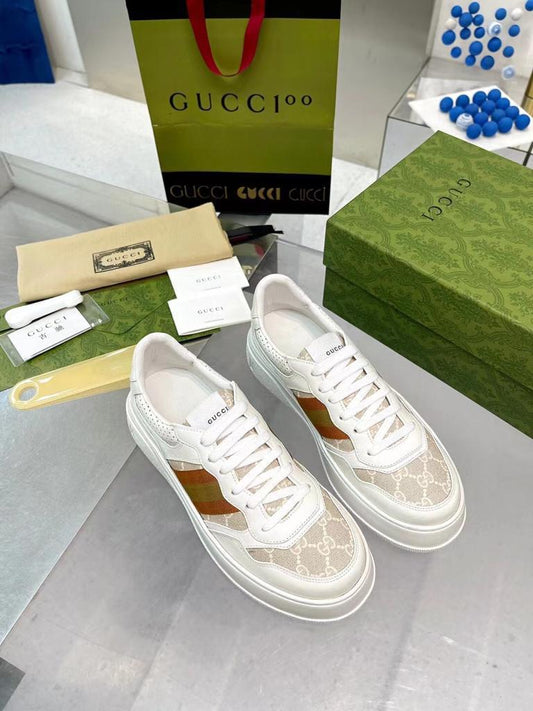 GUCCI || CHUNKY B GG SNEAKER-WHITE - FASHION MYST 