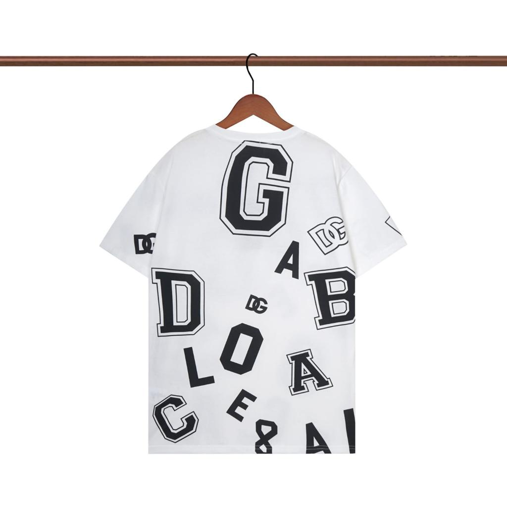 DOLCE & GABBANA Oversized Black And White DG Logo Monogram Print T-Shirt - FASHION MYST 