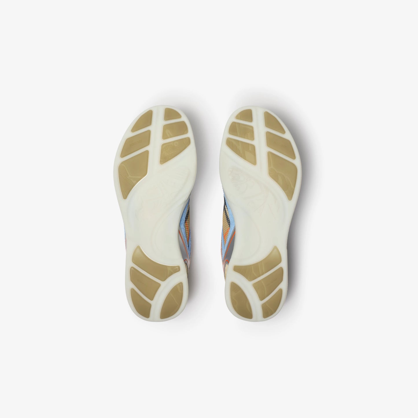 BURBERRY || Vintage Check & Leather Sneakers - Light Blue/Silver/Archive Beige