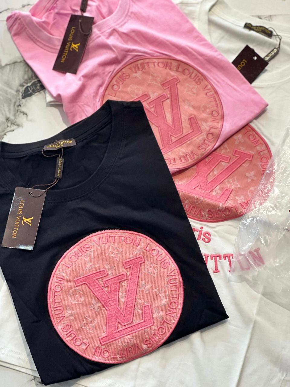 LOUIS VUITTON || Embossed LV Logo Patch Tees For Women - FASHION MYST 