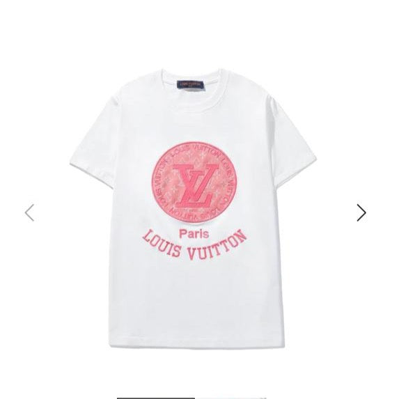 LOUIS VUITTON || Embossed LV Logo Patch Tees For Women - FASHION MYST 