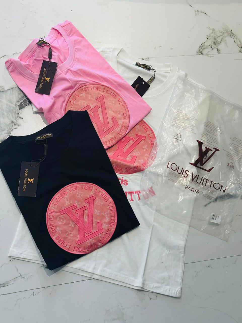 LOUIS VUITTON || Embossed LV Logo Patch Tees For Women - FASHION MYST 