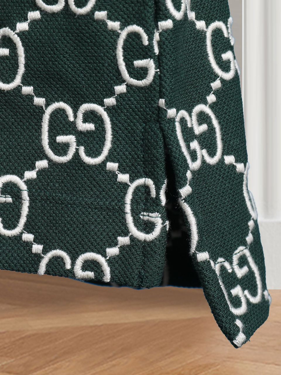 GUCCI || Men's Green GG-Monogram Silk And Cotton-Blend Piqué Polo T-Shirt - FASHION MYST 