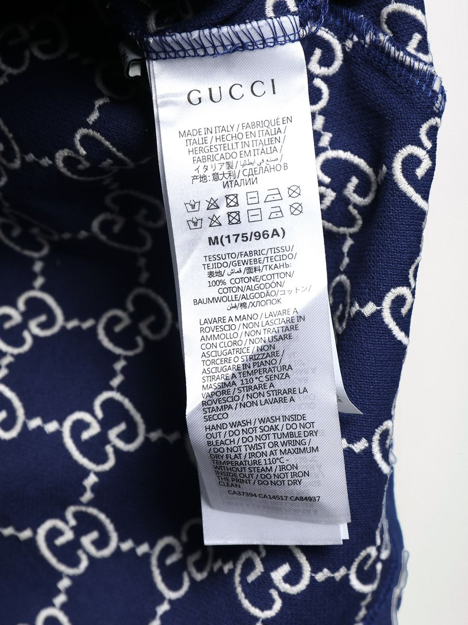 GUCCI || Men's Blue GG-Monogram Silk And Cotton-Blend Piqué Polo T-Shirt - FASHION MYST 