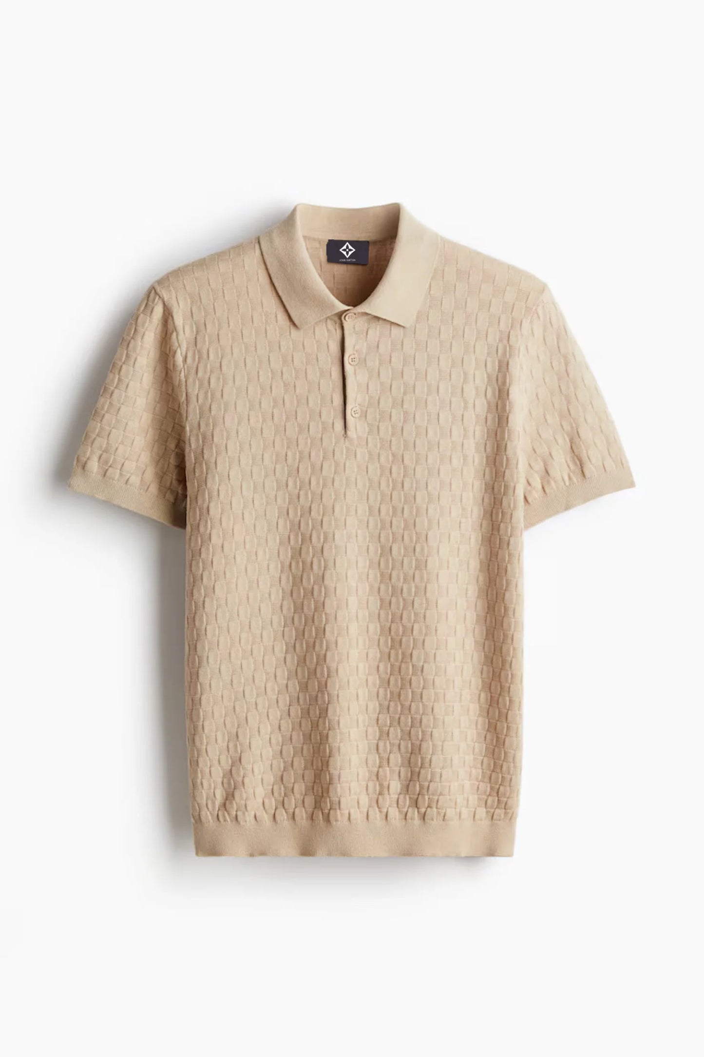 LOUIS VUITTON || Slim Fit Textured-Knit Polo T-Shirt For Girls - FASHION MYST 