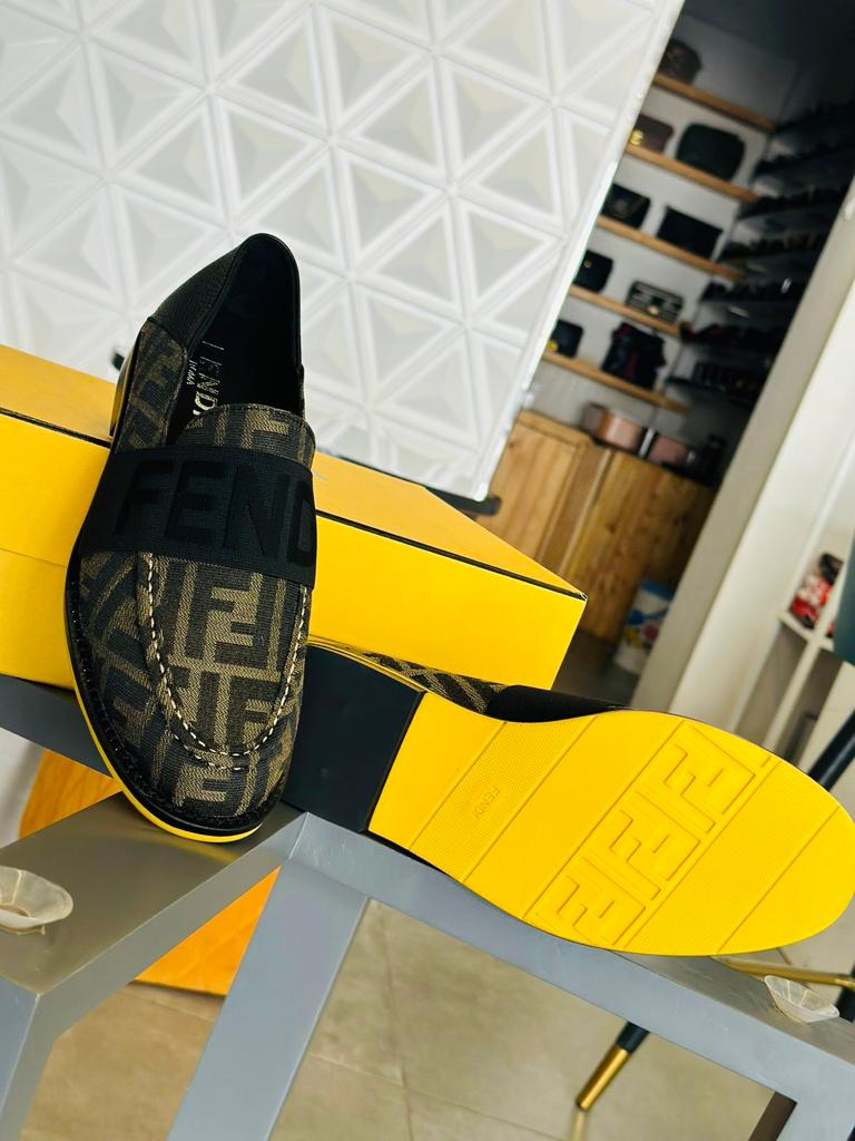 FENDI All Over Initial Loafers For Men - FASHION MYST 