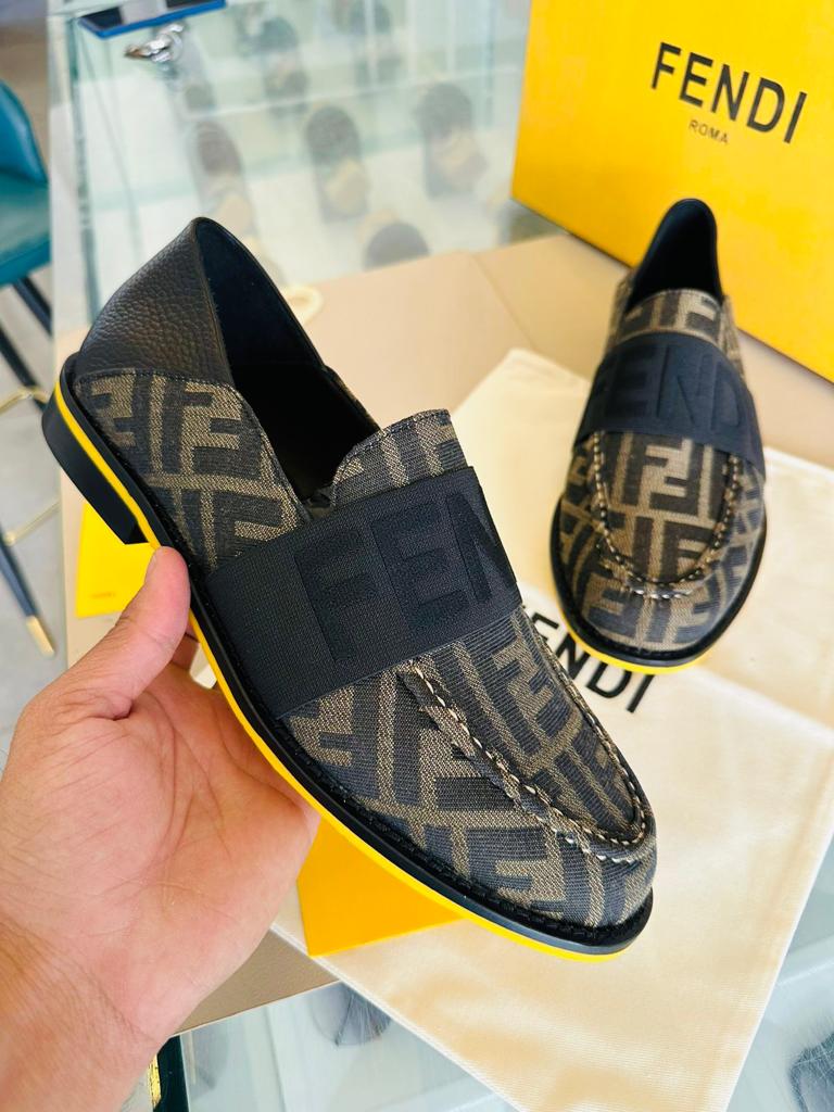 FENDI All Over Initial Loafers For Men - FASHION MYST 