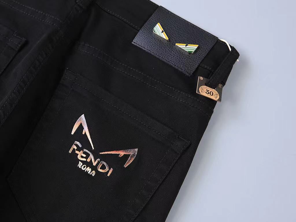 FENDI || Luxury Fully Stretchable Black Denim - FASHION MYST 