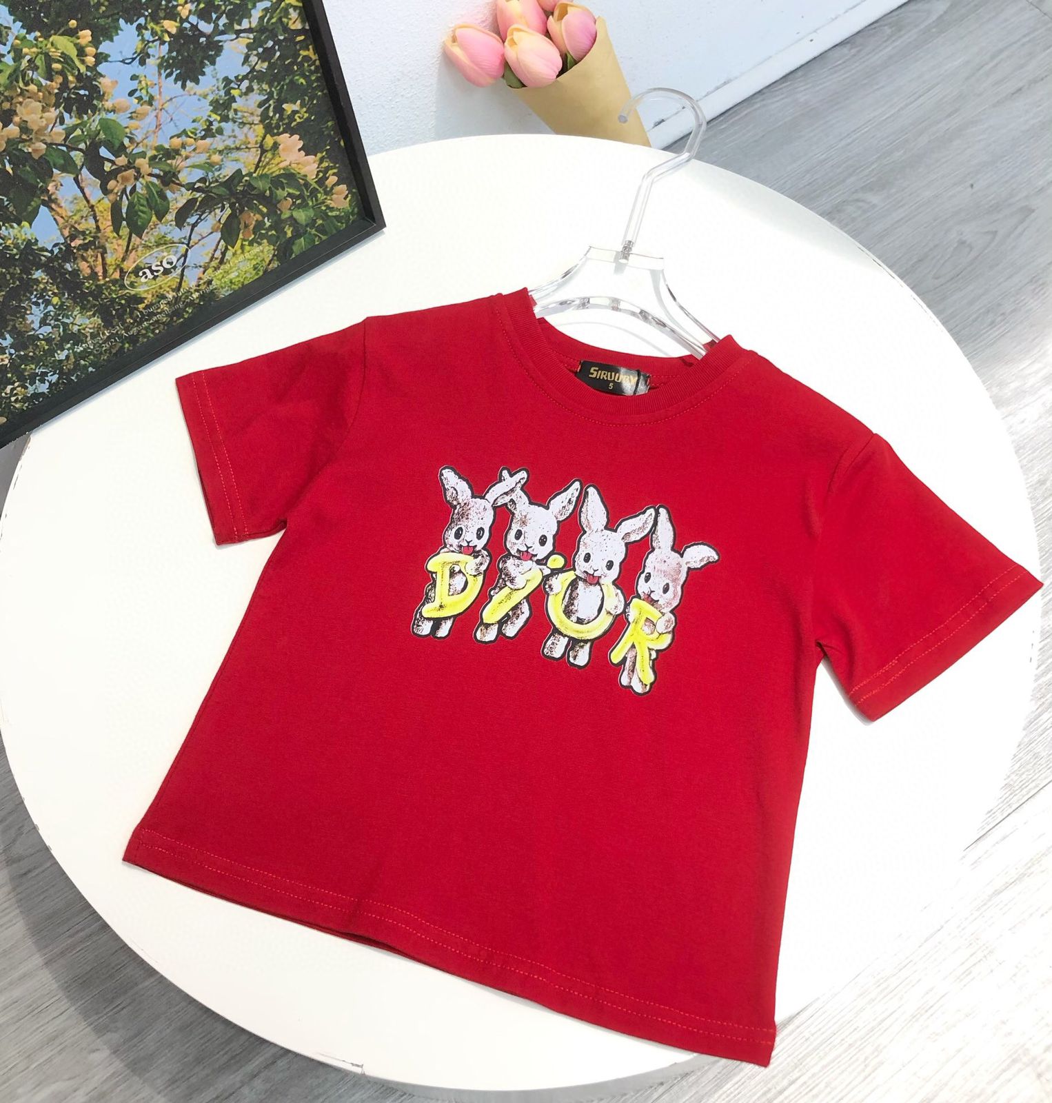 Fashionable Rabbit Printed T-shirt For Kids - FASHION MYST 