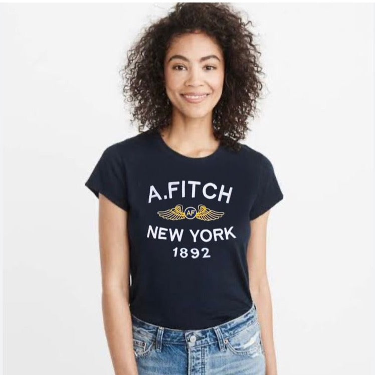 ABERCROMBIE & FITCH || Luxury Embroidered Logo T-shirt For Women - FASHION MYST 