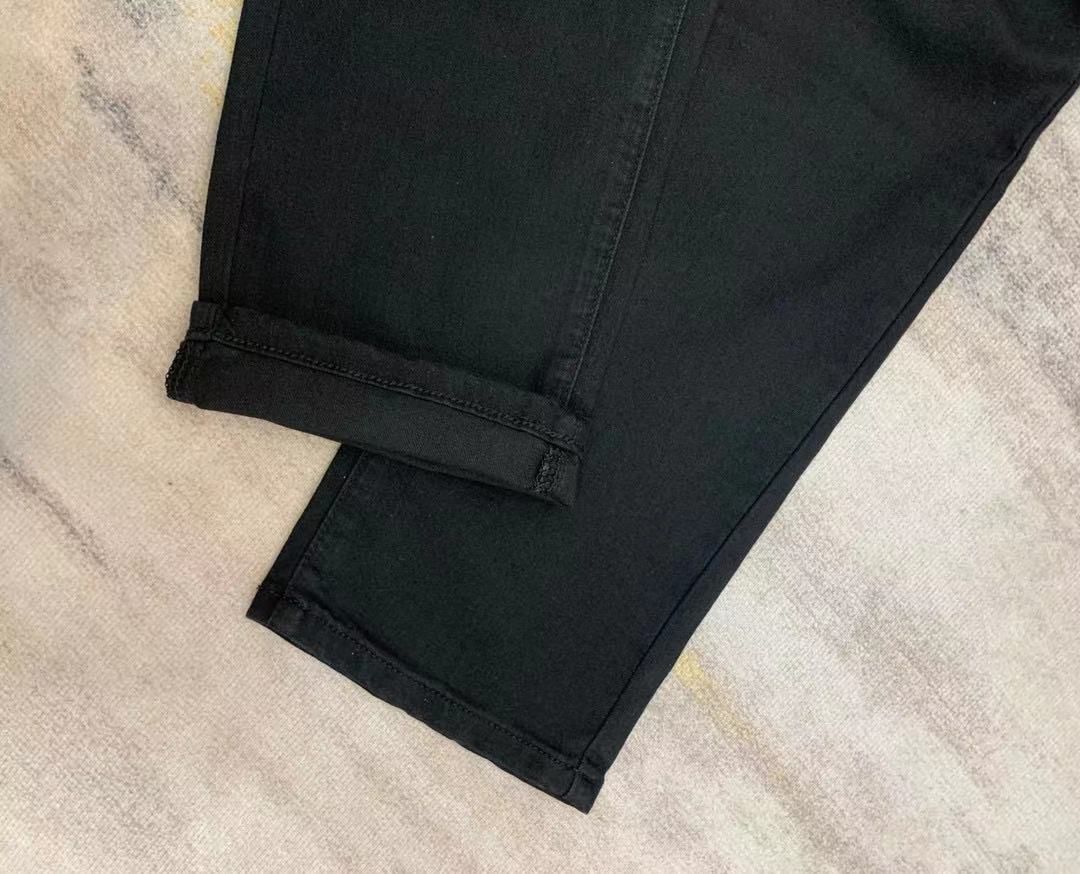 GUCCI || DENIM PANTS BLACK WITH GG LOGO - FASHION MYST 