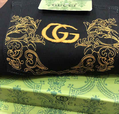 GUCCI || PREMIUM POCKET LOGO PRINT JEANS - FASHION MYST 