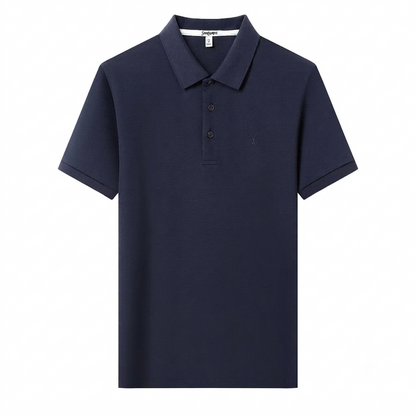 Men's sky blue luxury-inspired t-shirt, front view
