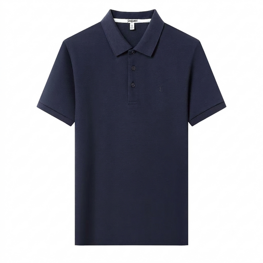 Men's sky blue luxury-inspired t-shirt, front view
