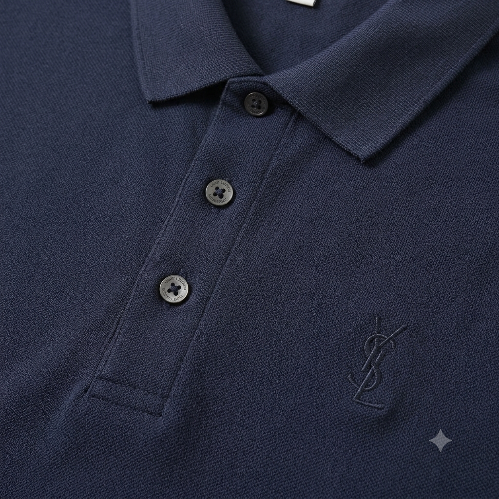 Close-up of sky blue t-shirt fabric and graphic print detail
